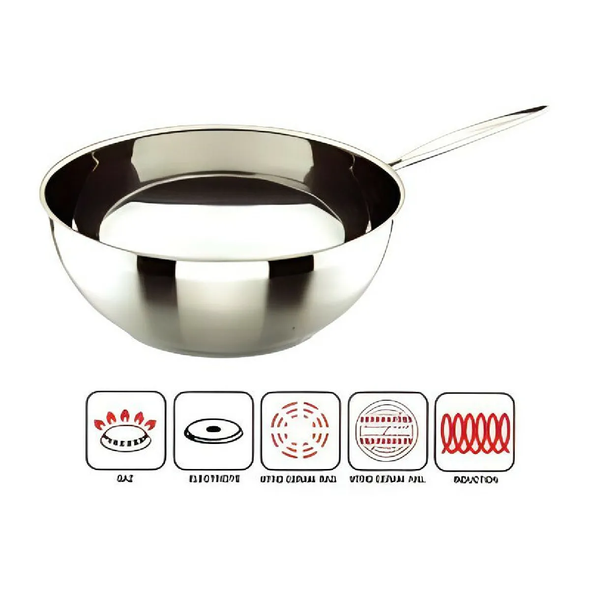 Lacor Wok Belly D30cm Inox