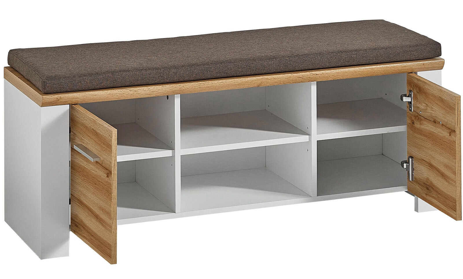 vito Garderobenbank MATERIO weiß/braun
