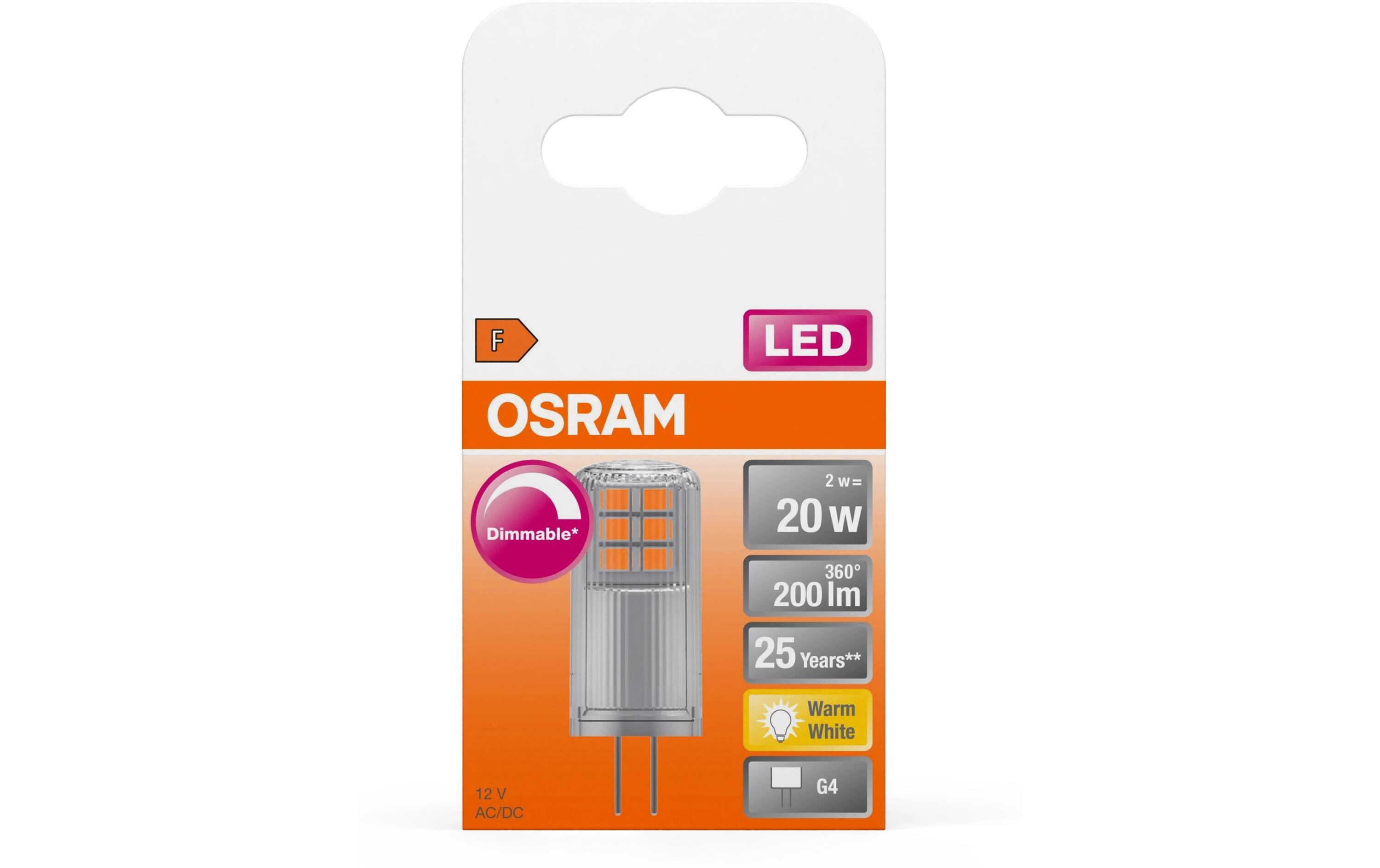 Lampe Superstar Pin 20, 2W, G4 Warmweiss12 V-Niedervolt-LED-Lampe mit Retrofit-Stecksockel