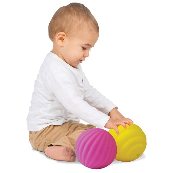 3 balles sensorielles rose
