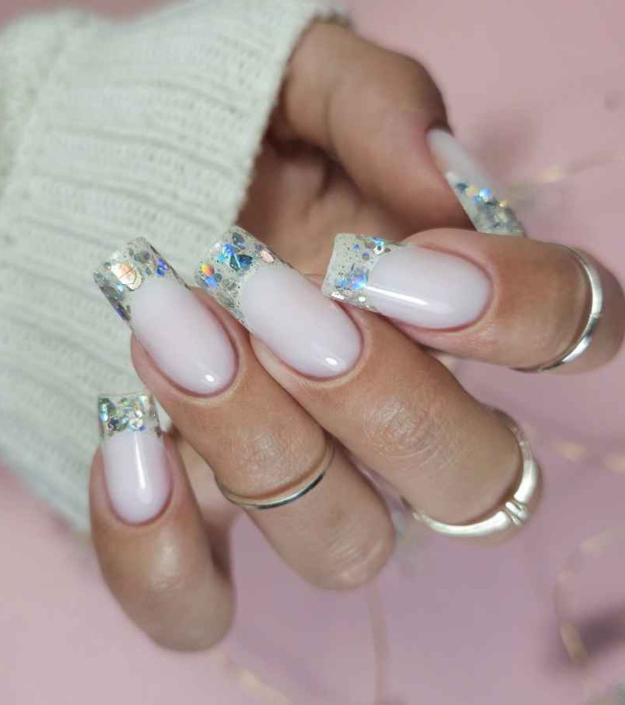Claresa - Gel decorativo para unhas Megastar - Silver Flicker