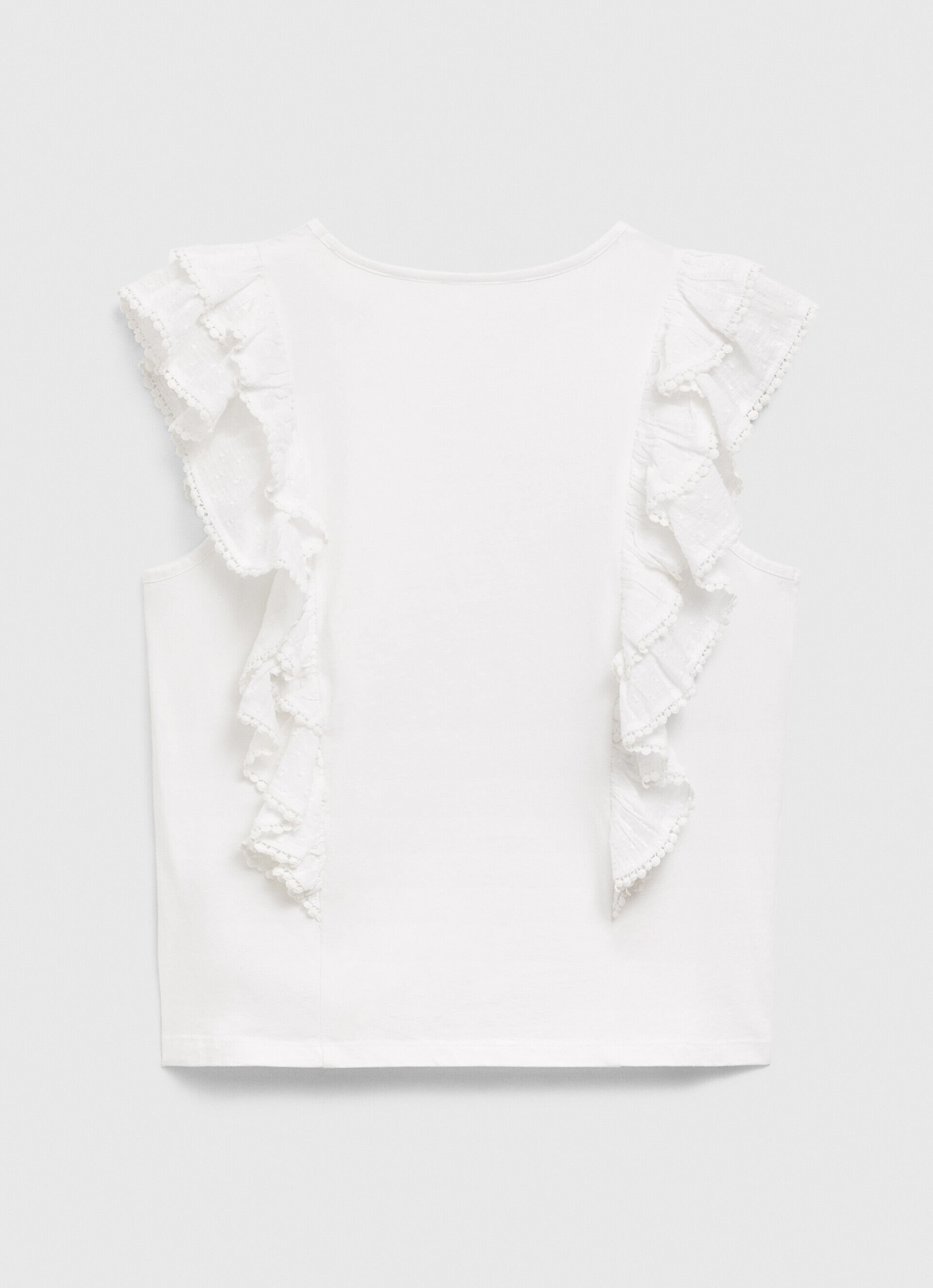 Camiseta PLUMETI com babados - branca