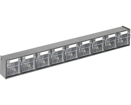 INDUSTRIEEL klein materiaalmagazijn, 9 vakken, 60 x 7,7 x 5,1 cm, antraciet