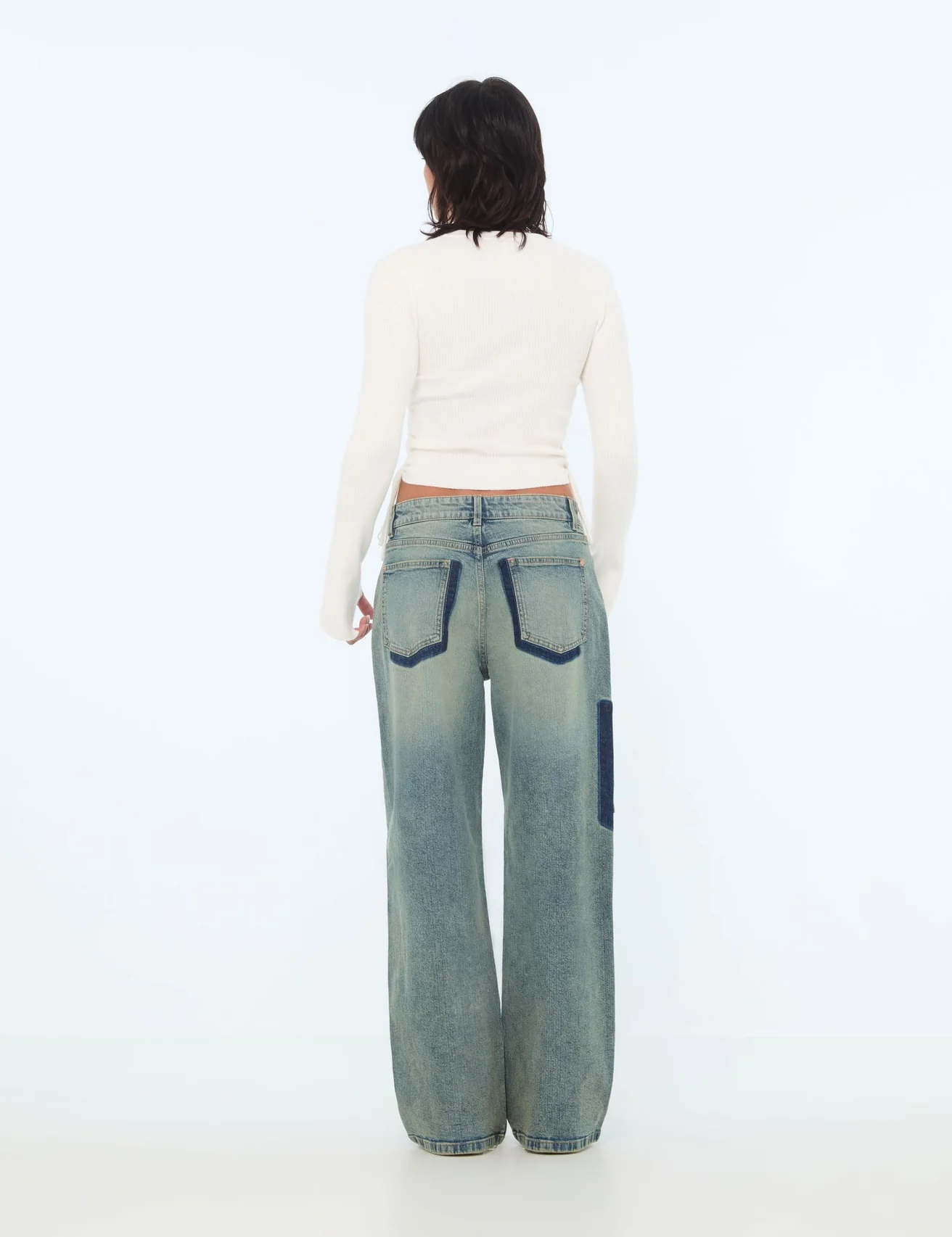 Jean baggy taille basse bleu jean