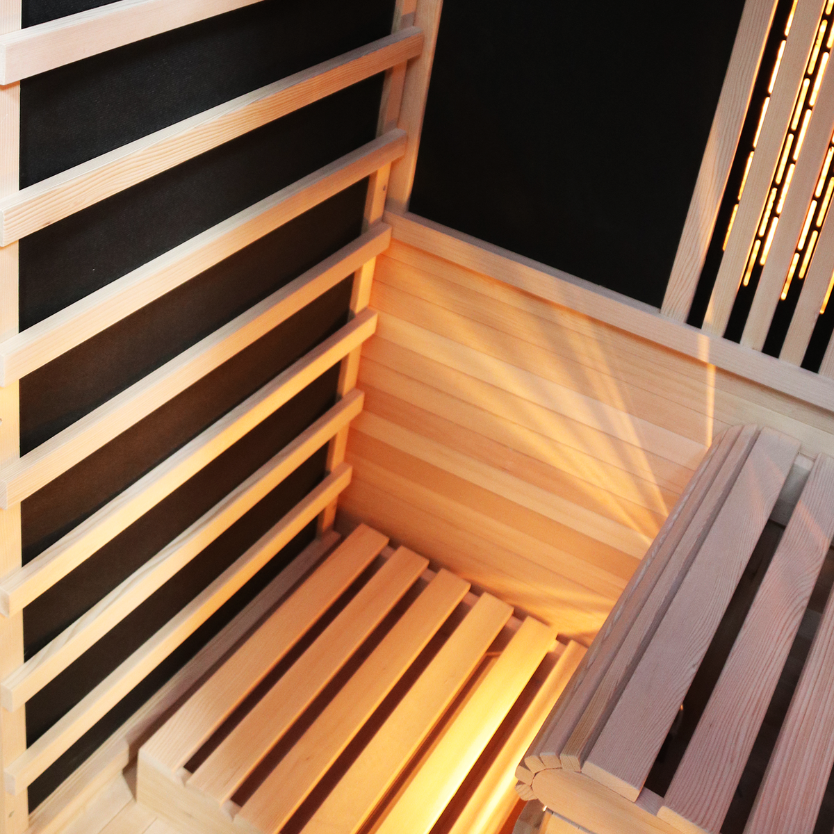 Dewello® Infraroodsauna Infraroodcabine OTTAWA 140x120cm 1-2 personen incl. 6 Full Spectrum-stralers, 2 koolstofstralers, 2 personen
