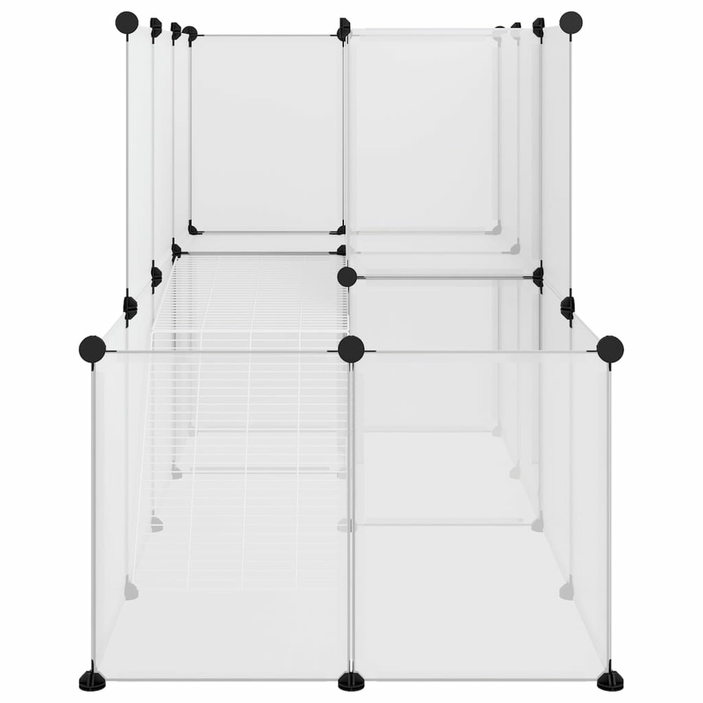 Cage pour petits animaux transparent 142x74x93 cm pp et acier