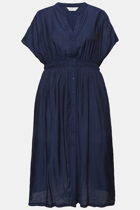 Midikleid, A-Line, Knopfleiste