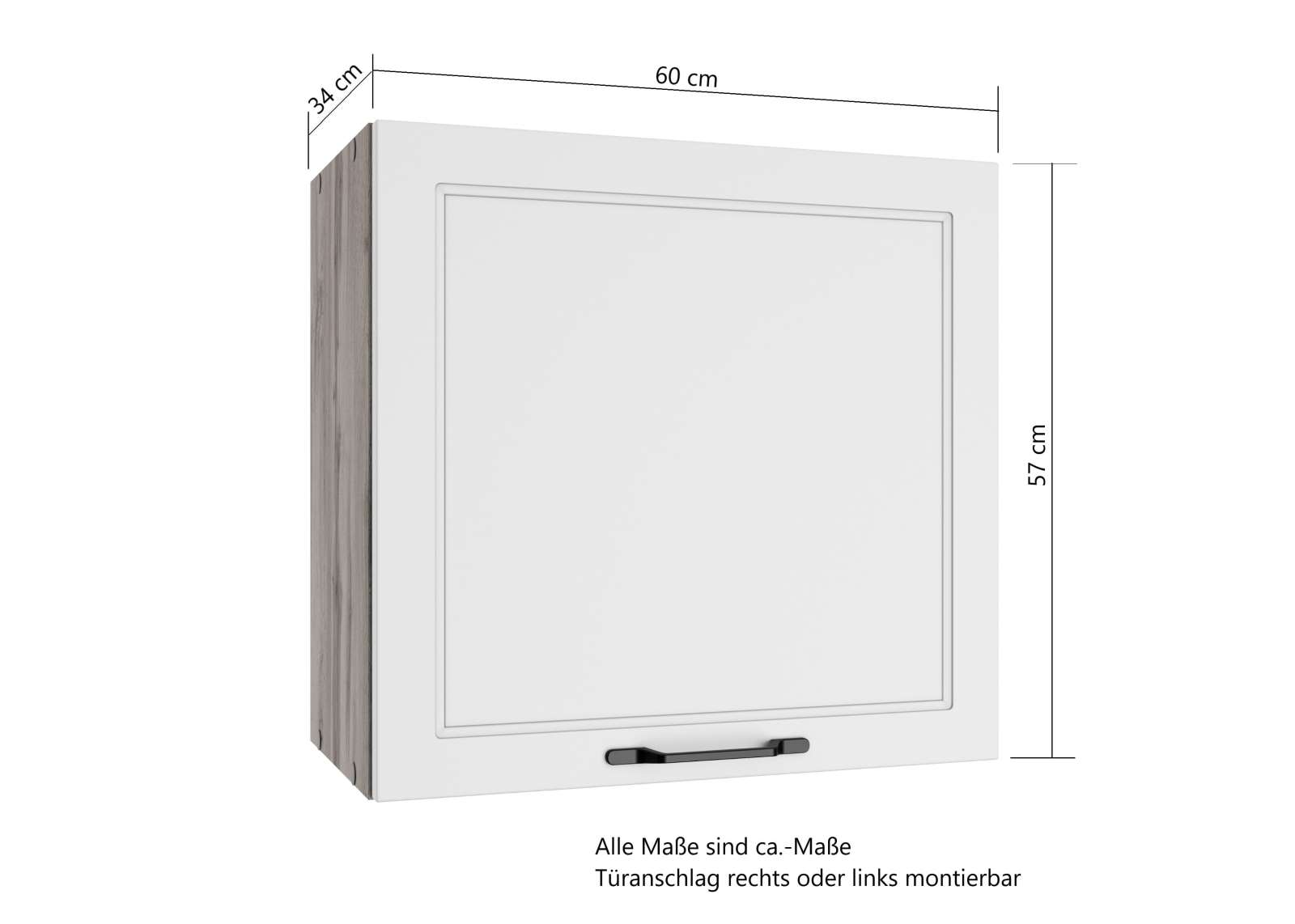 Hängeschrank MERAN - grau - 60 cm