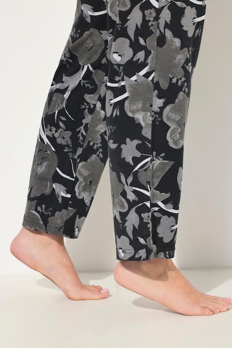 Pyjama, Spitze, V-Ausschnitt, Langarm, Modalmix