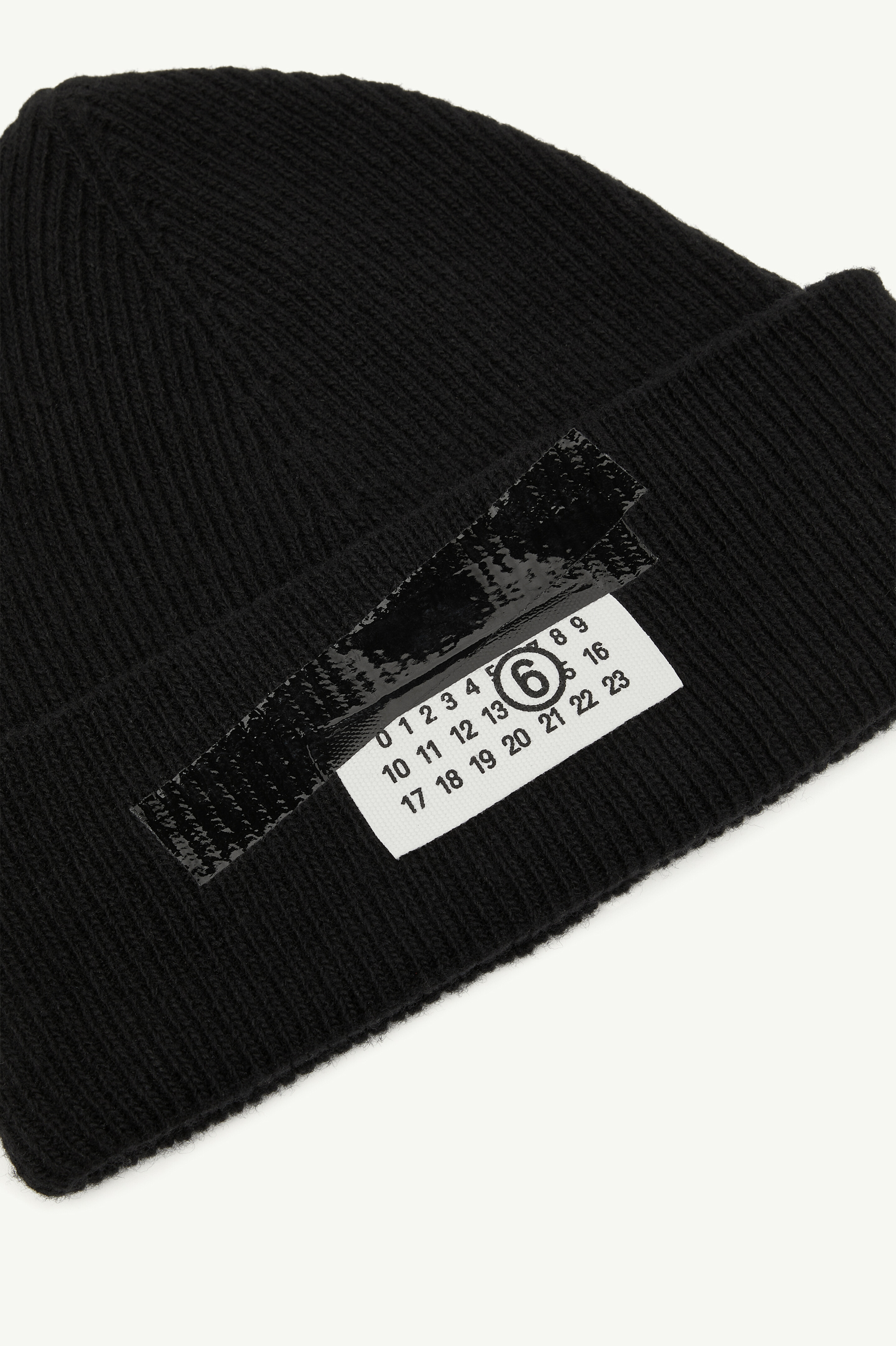 Bonnet en laine à étiquette bande adhésive pour homme | MM6