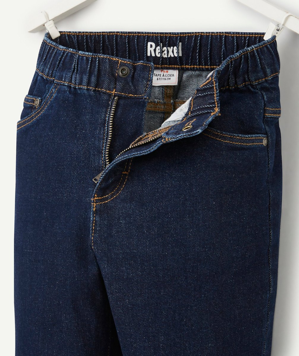 PANTALON RELAX GARÇON EN DENIM BLEU BRUT LOW IMPACT