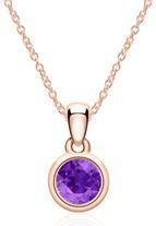 Ketting in 14 karaat roségoud met Amethist