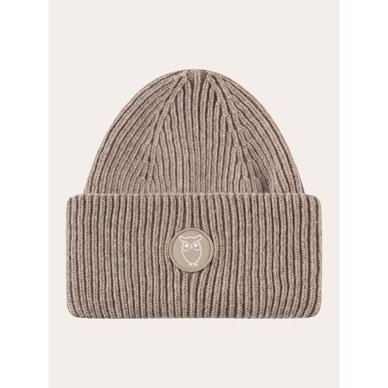 KnowledgeCotton Apparel Big Rib Beanie Kelp Melange