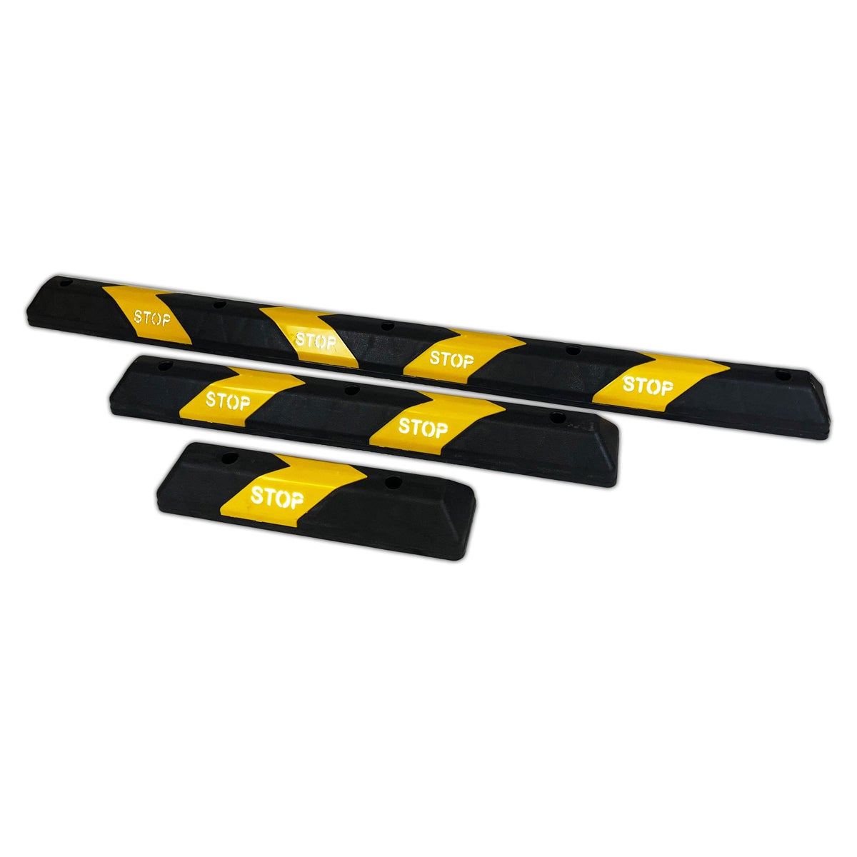 UVV PARKSTOP - Wielstopper, voertuigstopper, parkeermarkering + STOP, reflecterend / 600 mm, geel