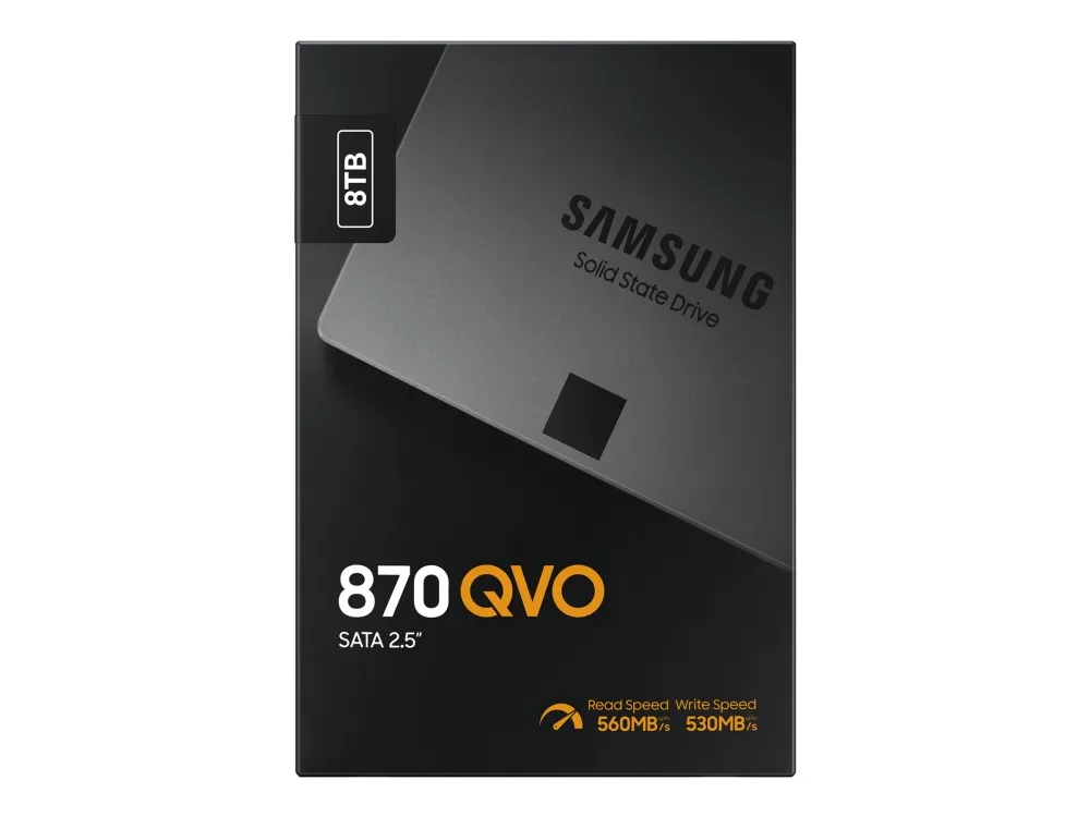 Samsung 870 QVO MZ-77Q8T0BW - SSD - krypteret - 8 TB - intern - 2.5