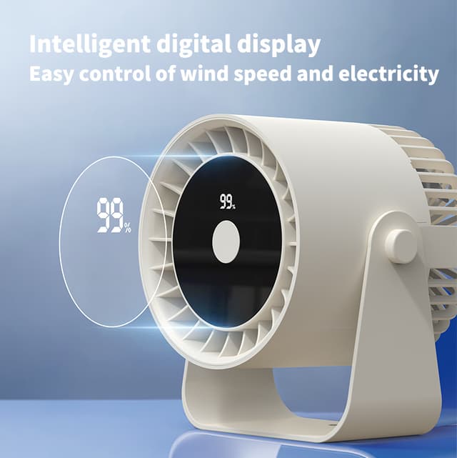 ZK05 Bordcirkulationsventilator: Kraftfuld og kompakt køling Mørkegrå