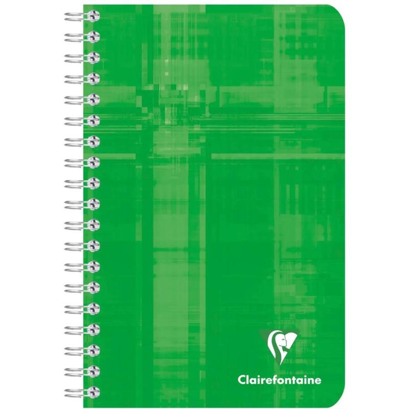 Carnet reliure intégrale 11x17cm 50 feuilles grands carreaux Couleur aléatoire - Assortis