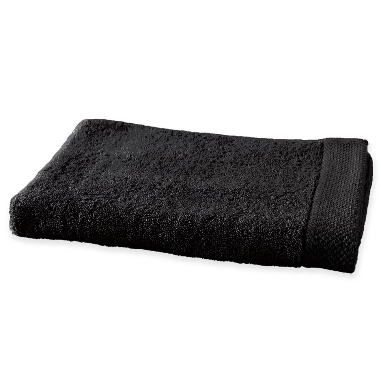 Soft by Perle de Coton Serviette de toilette noire - 50x100 cm