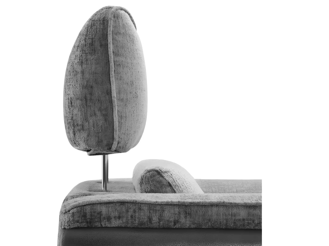 Fauteuil relax électrique Tissu/Simili cuir Gris - CEPHEE