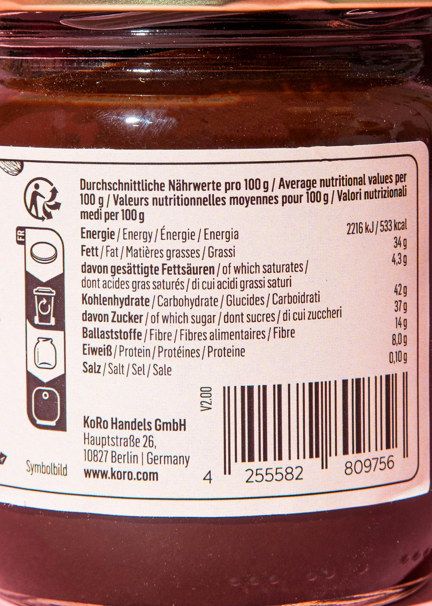 Bio Schokocreme Zartbitter 400 g