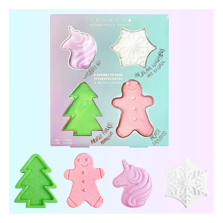 Inuwet Coffret de 4 Fizzers Bain