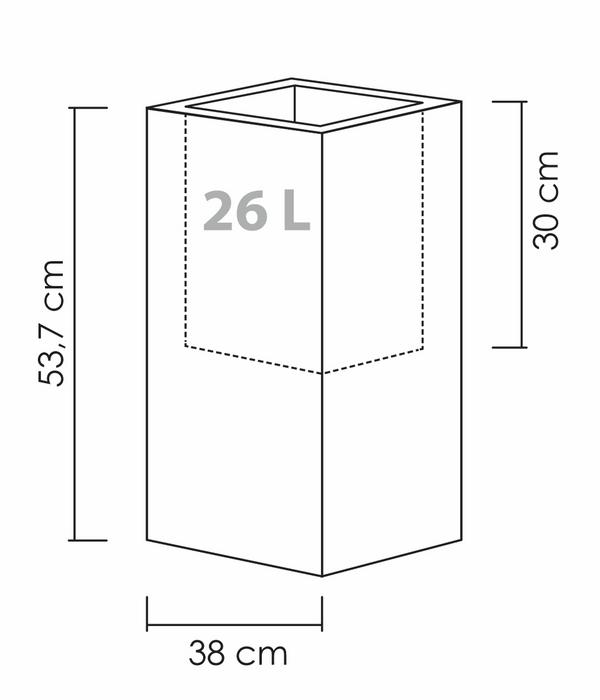 Scheurich Kunststoff-Topf C-Cube, quadratisch