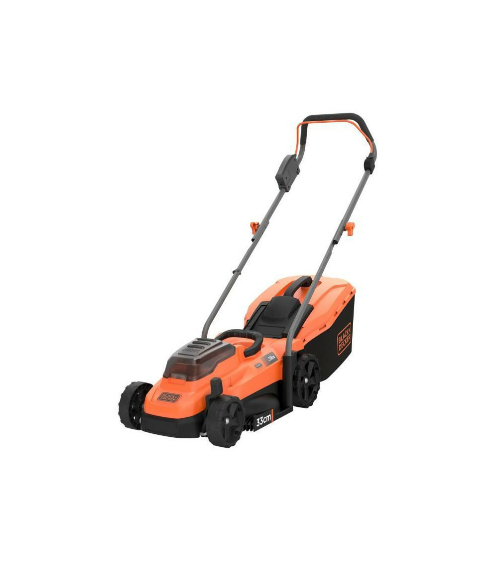 Tondeuse - black & decker - largeur de coupe : 33 cm - sans fil lithium 18v - 2,5ah - bcmw3318n-xj