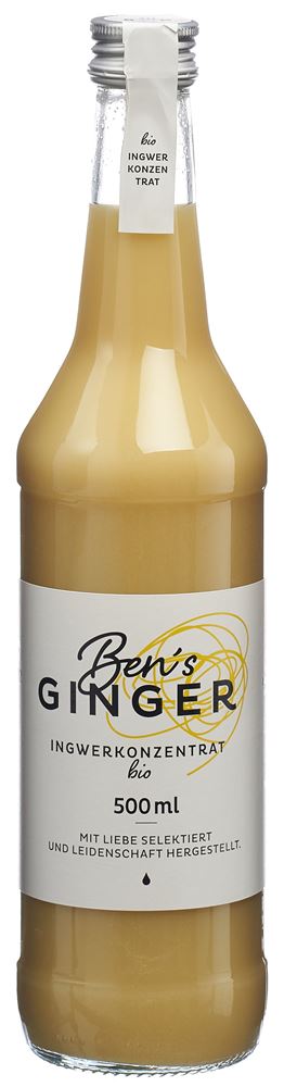 BEN'S GINGER Ingwerkonzentrat Konz Bio Version Fl small Fl 500 ml