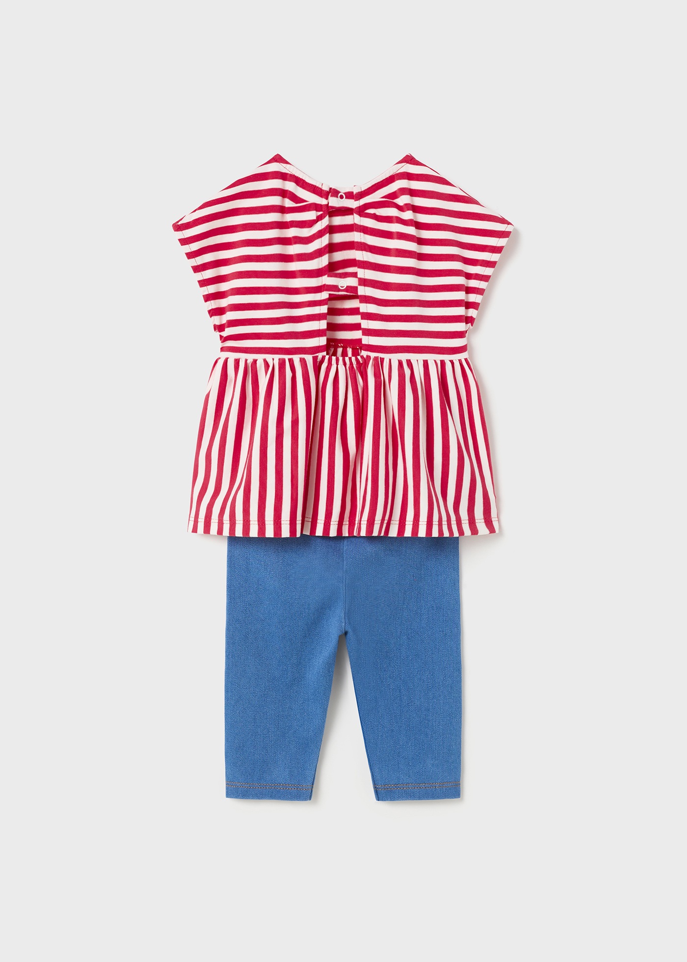 Conjunto de duas peças com calça legging de algodão para bebê