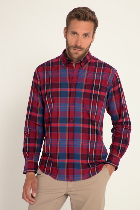 Karohemd, Langarm, Buttondown-Kragen, Modern Fit