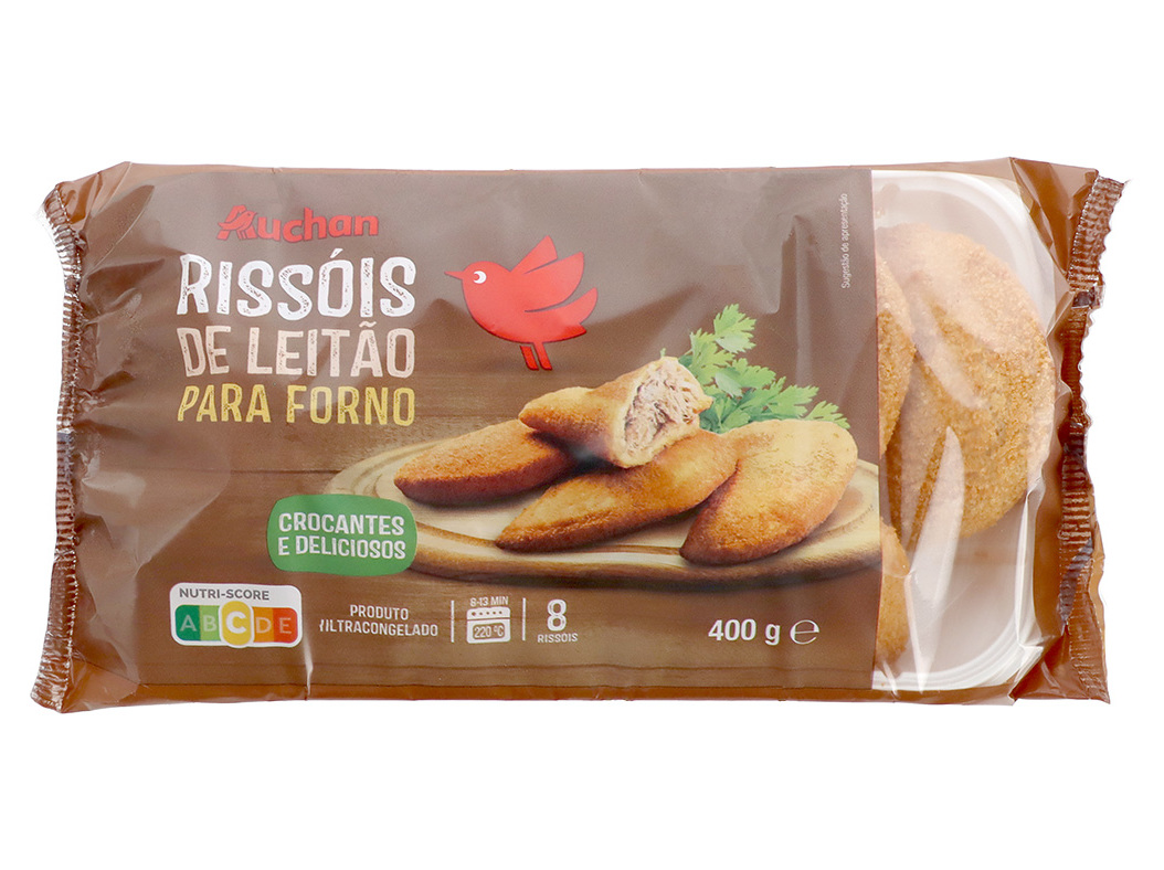 RISSÓIS LEITÃO AUCHAN P/FORNO 8UN 400G