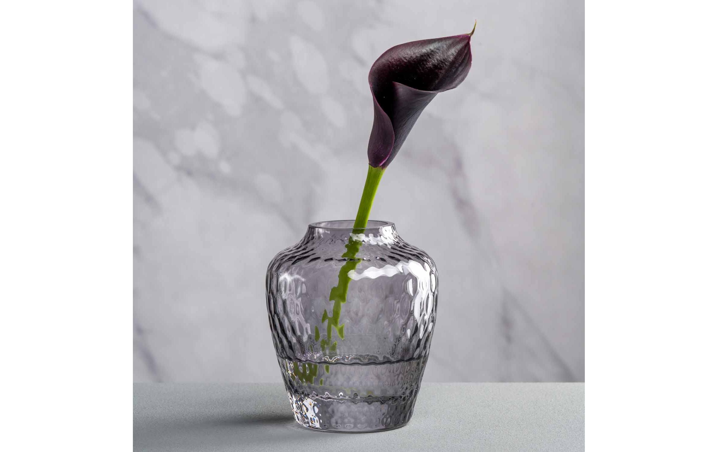 Vase Giulia Grau, 10 x 21 cmTischlicht