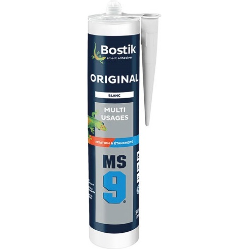 Mastic multi-usages colle et joint Bostik MS9 Original - Cartouche de 300 ml