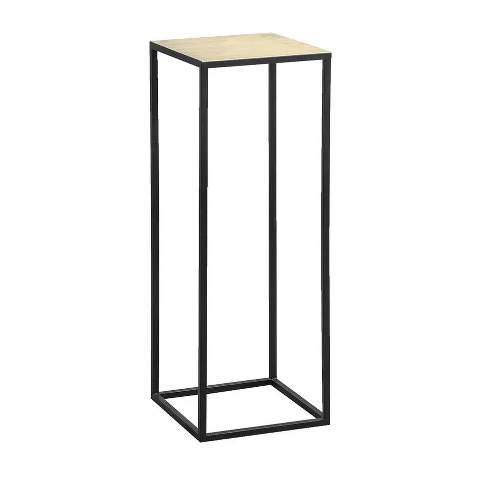 Plantentafel Hugo - zwart/goudkleur - 70x25x25 cm