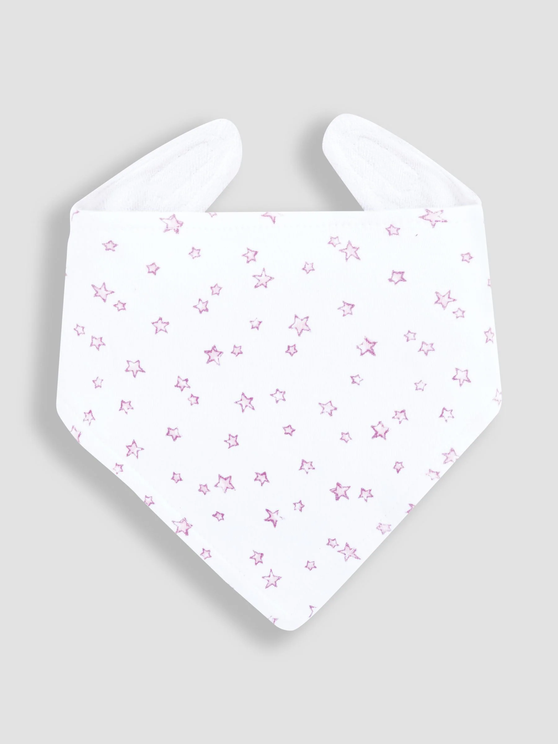 Babyroze - JoJo Maman Bébé - 3 Katoenen babyslabbetjes