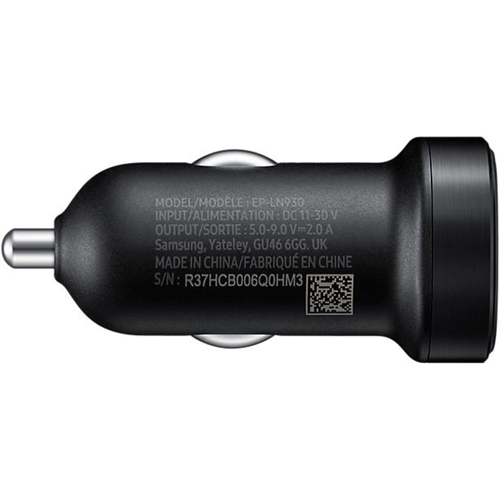 Mini AFC Auto KFZ USB Schnellladegerät 2A 12V/24V (EP-LN930BBEGWW)   Micro USB Ladekabel (1.5m) - Schwarz