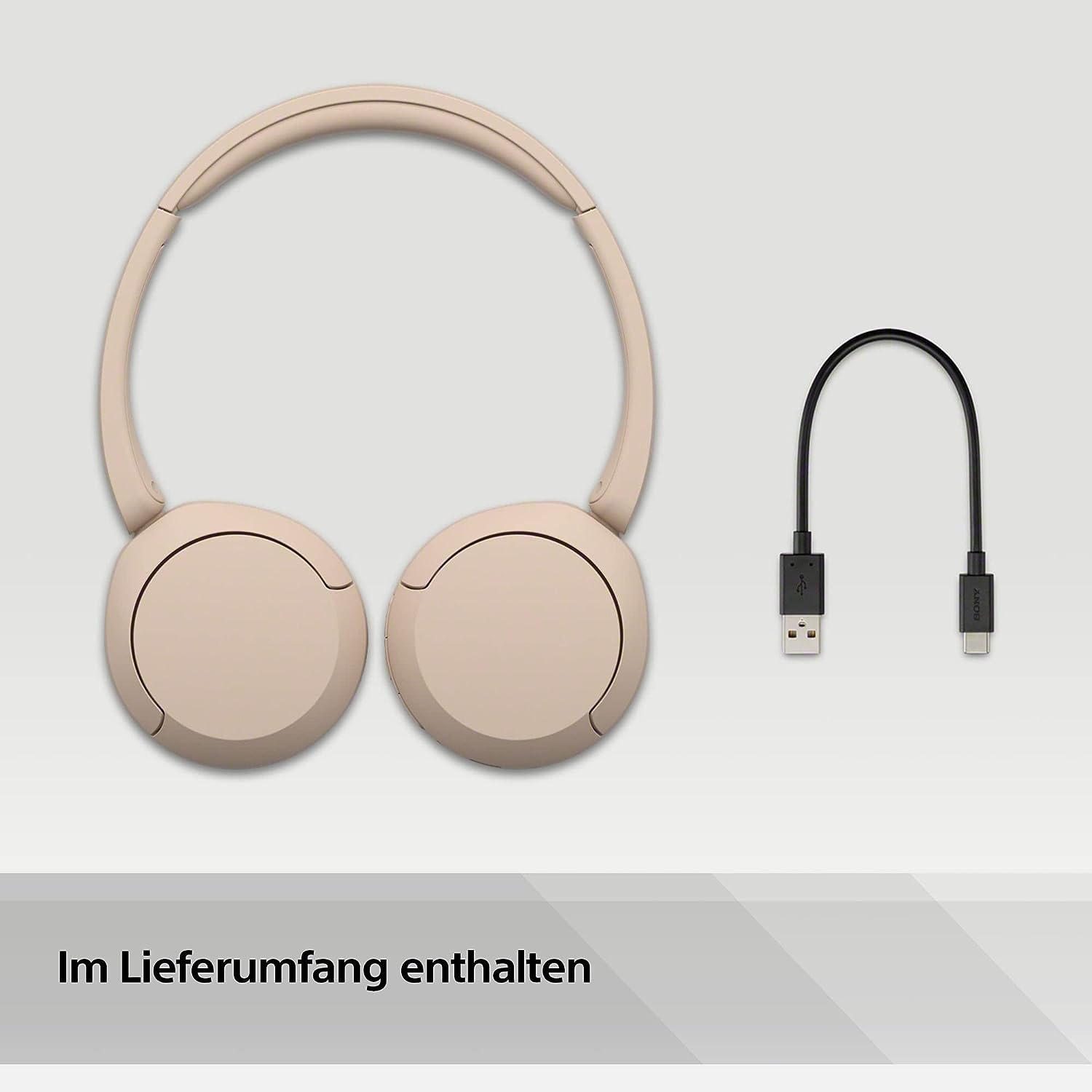 WH-CH520 Bluetooth 5.2 Kopfhörer On-Ear Headset mit Sprachsteuerung (WHCH520C.CE7) - Beige