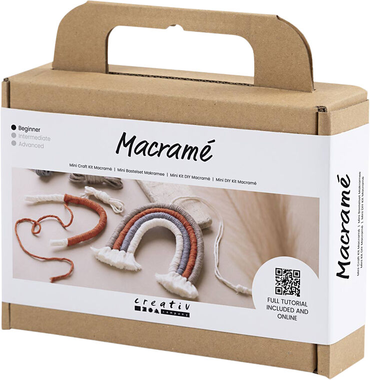 Creativ Company Mini DIY Kit Macramé, Regnbue