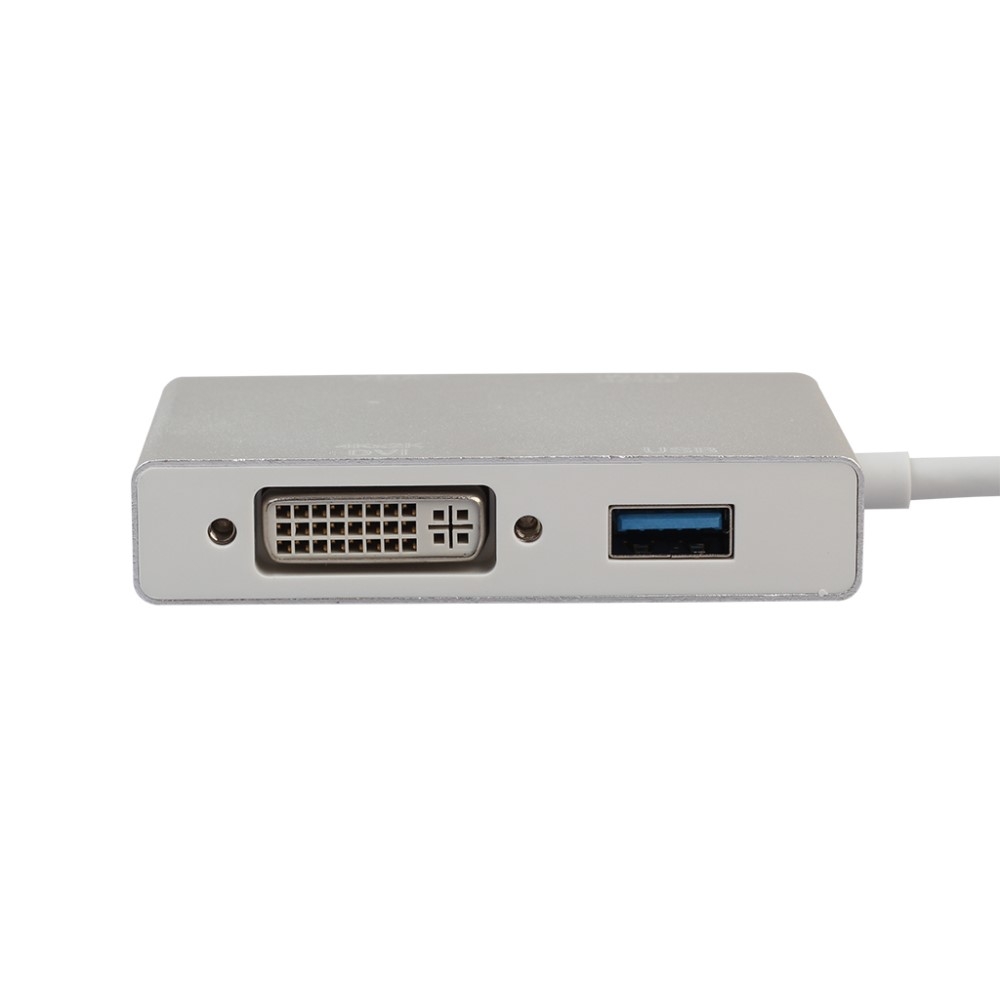 USB C auf VGA / HDMI / DVI / USB Apple MacBook Pro (ab 2016) / MacBook Air (2018) - Silber