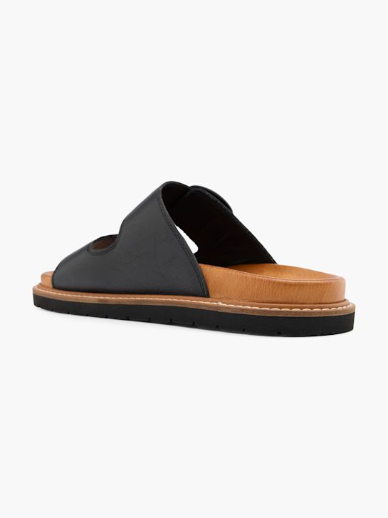 5th Avenue Tieffussbett-Pantolette Schwarz