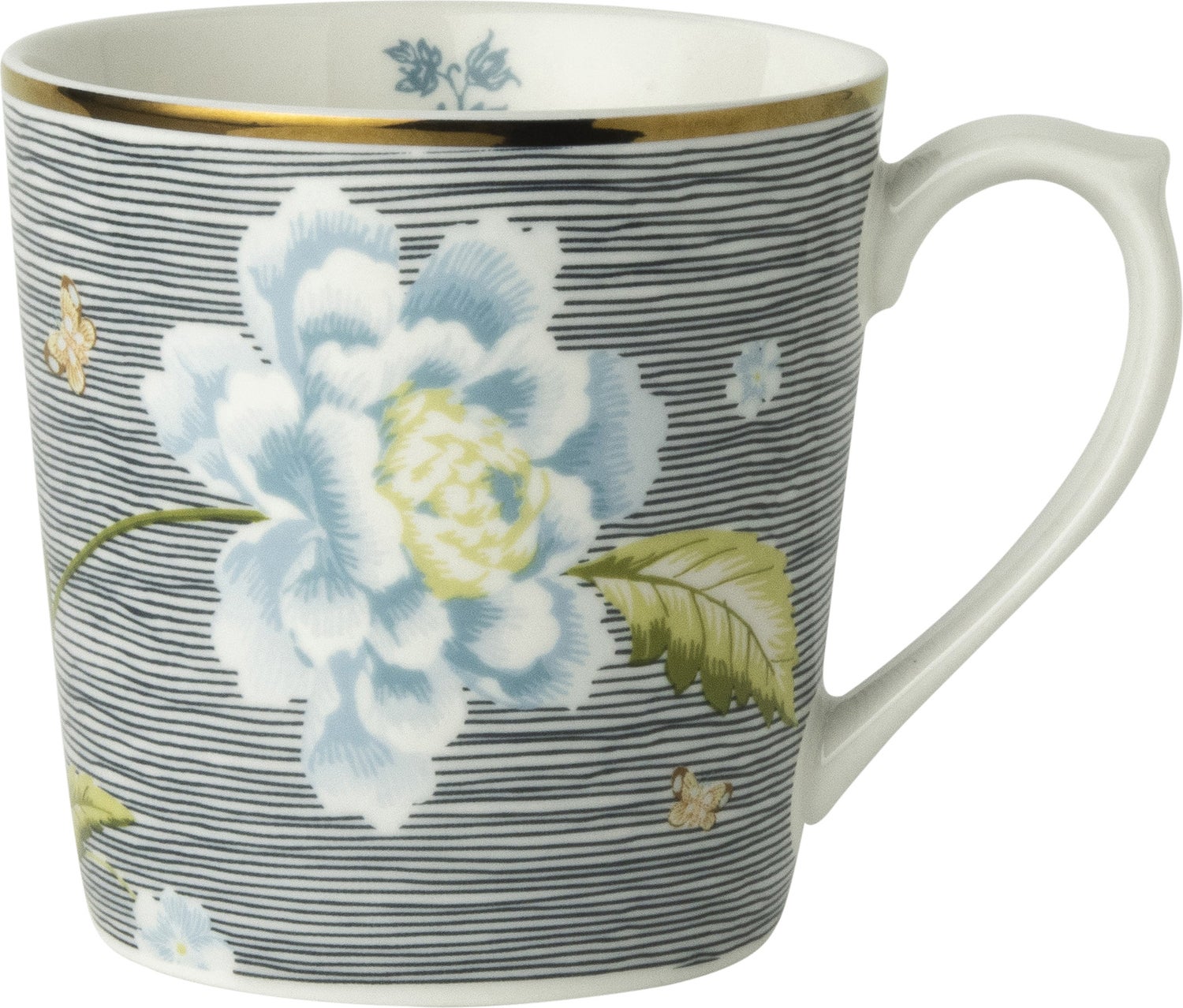 Laura Ashley mok Midnight Pinstripe blauw 0,35 L