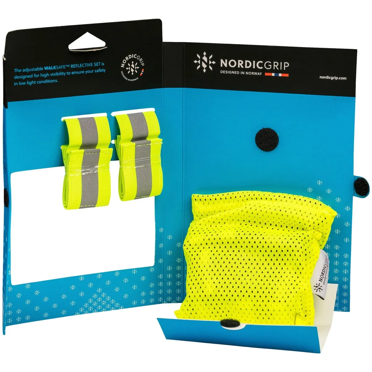 Nordic Grip Kids' Reflective Cross Belt Incl. 2 Band Black