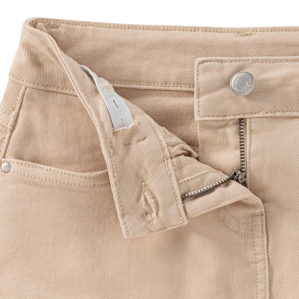 Beatwear Mädchen Cargorock mit verstellbarem Bund beige