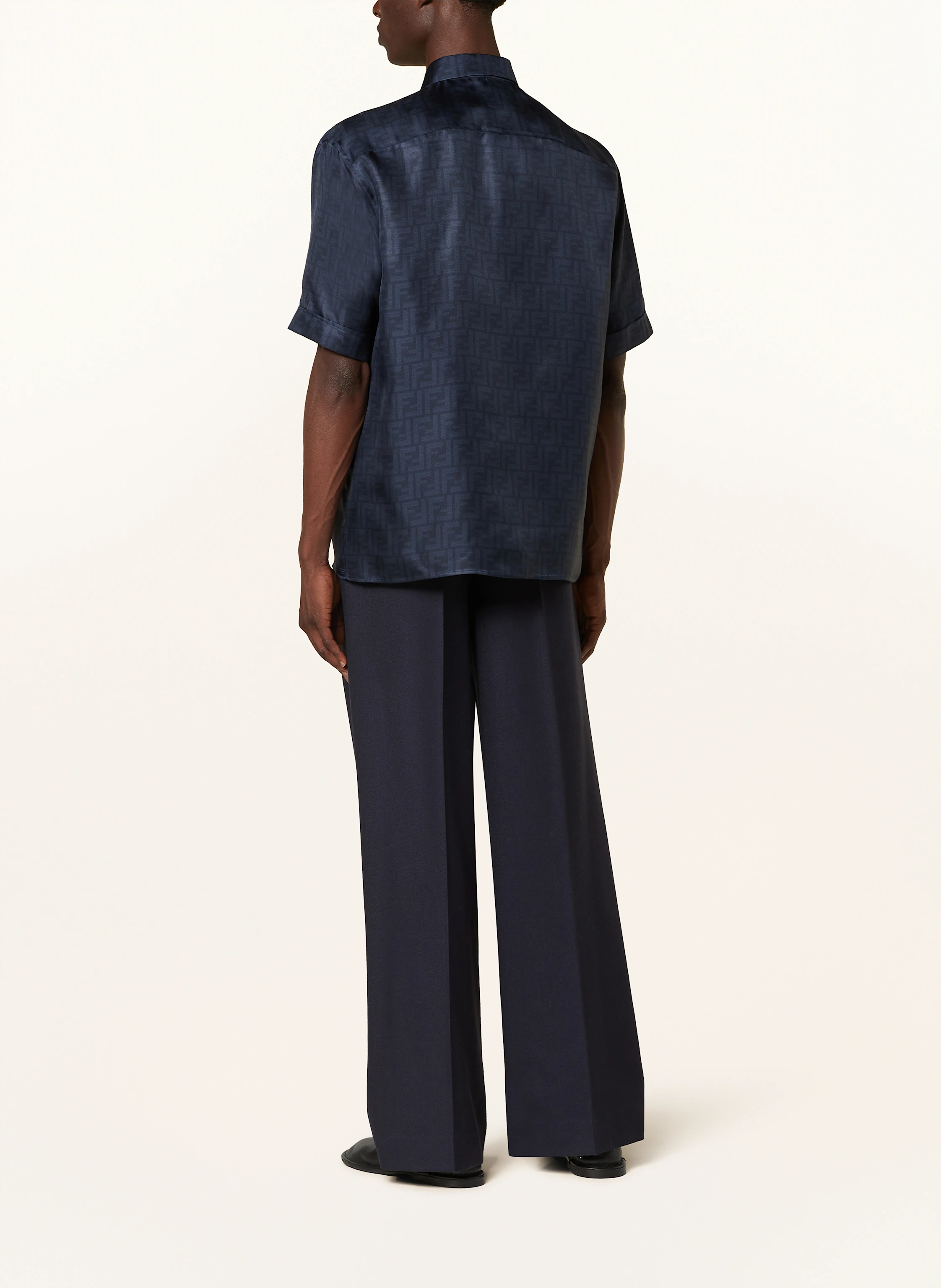 FENDI Kurzarm-Hemd Comfort Fit aus Seide