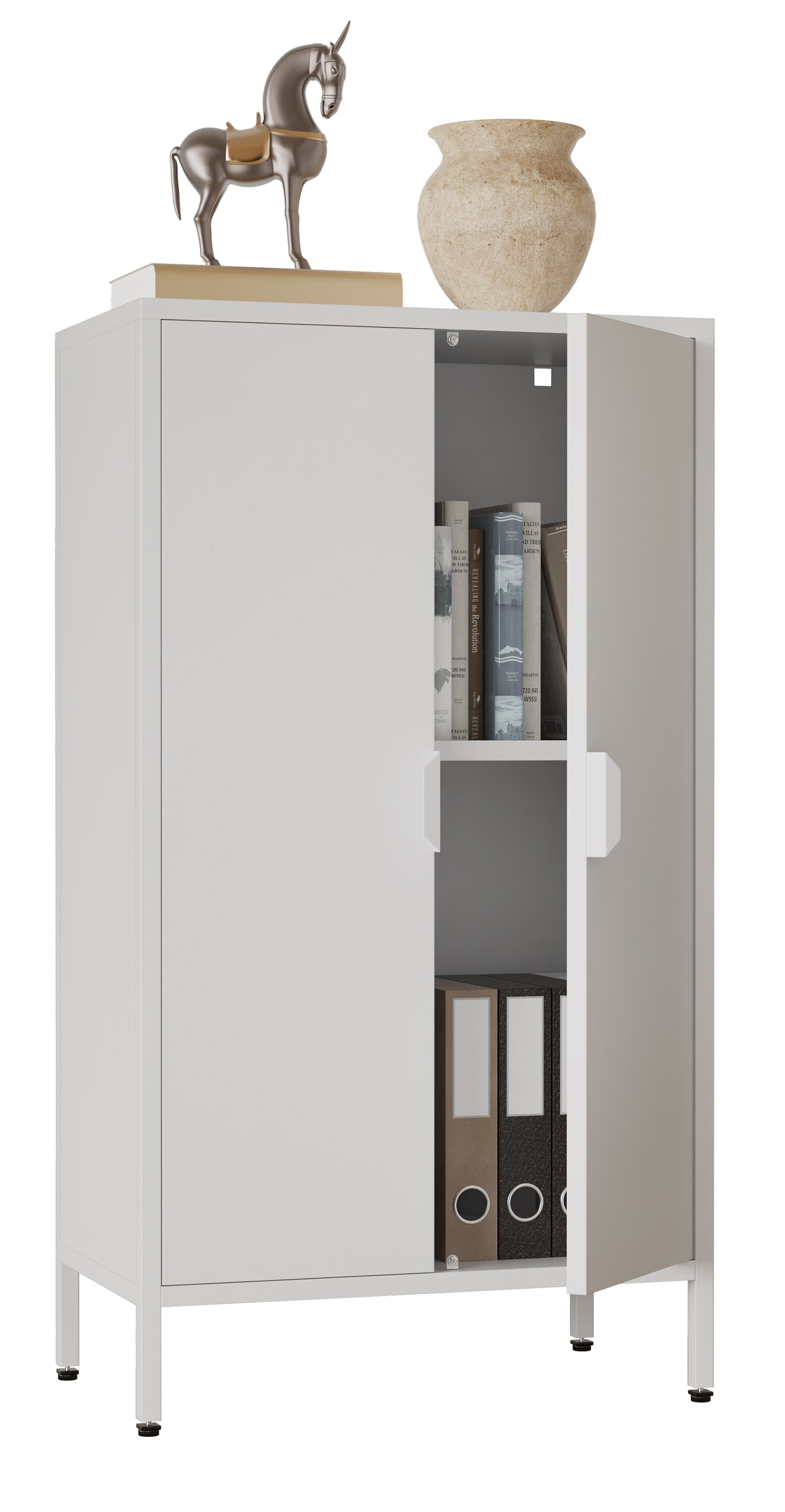 VCM Metall Stahl Kommode Sideboard Highboard Anrichte Schrank Drehtüren Flokas M