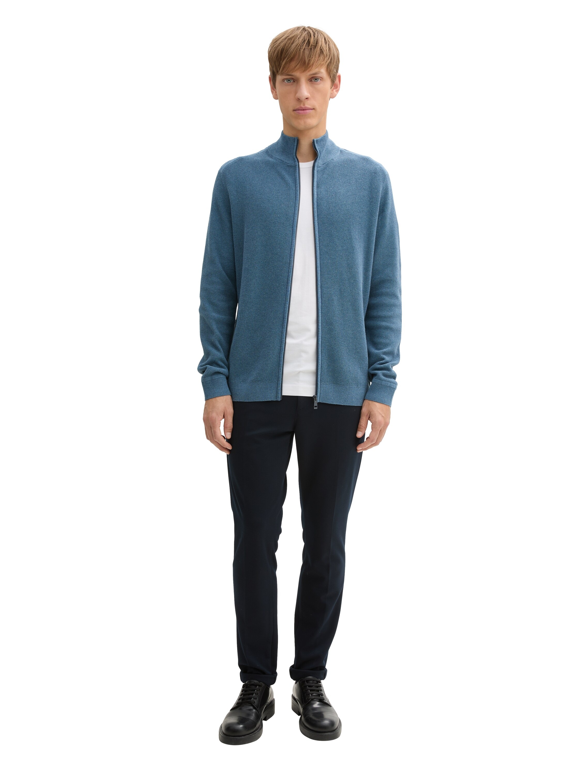 TOM TAILOR Strickjacke , mit Logo Stickerei