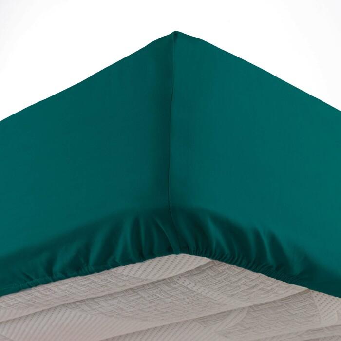 DRAP HOUSSE 90X190CM MICROFIBRE UNIE OSCAR EMERAUDE