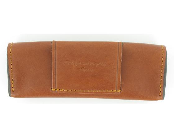 Etui Cuir Provencal 12 - 13 cm CognacMaya Etui cuir par Capdebarthes