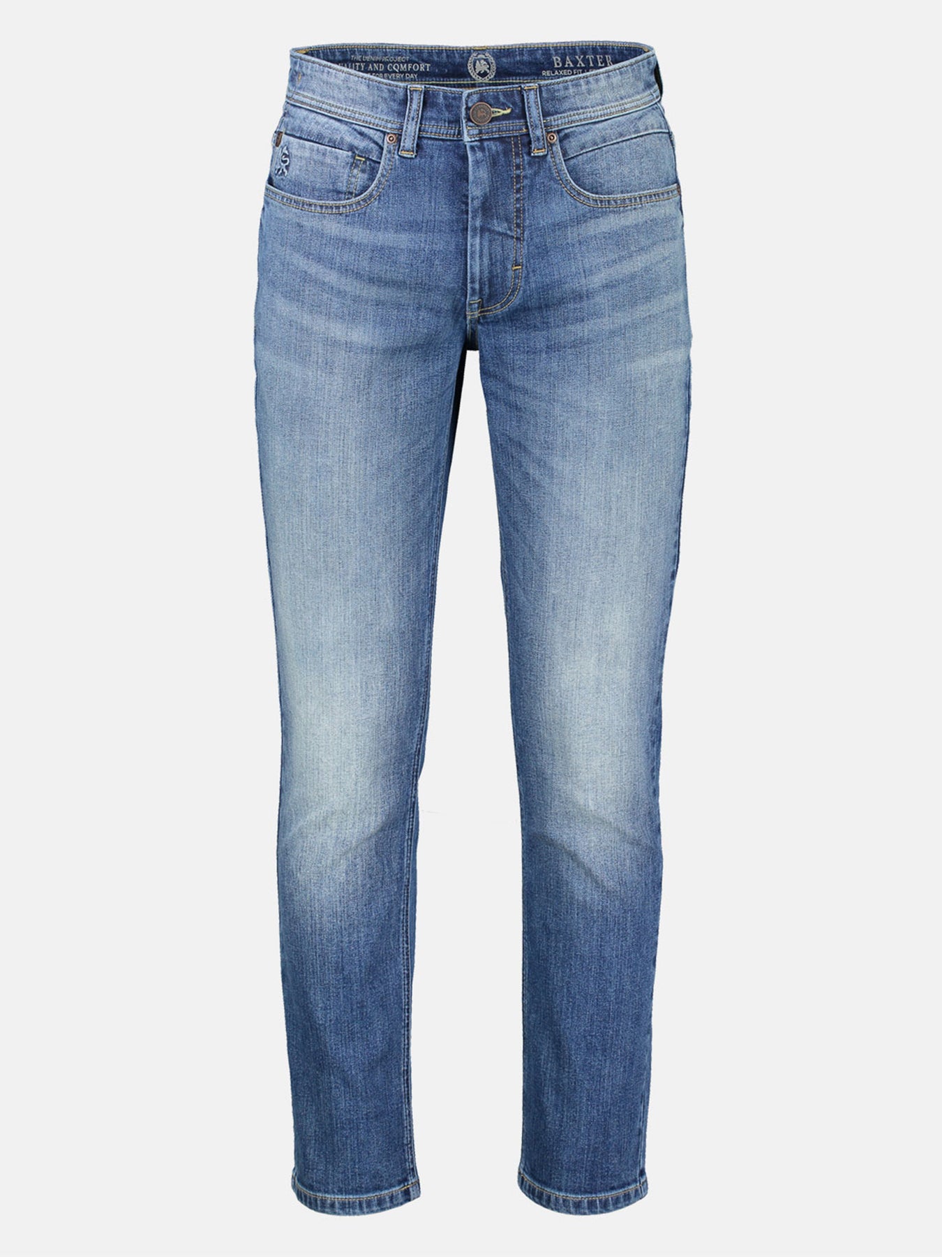 BAXTER 5-Pocket-Denim im Used-Look, RELAXED FIT, Comfort Stretch