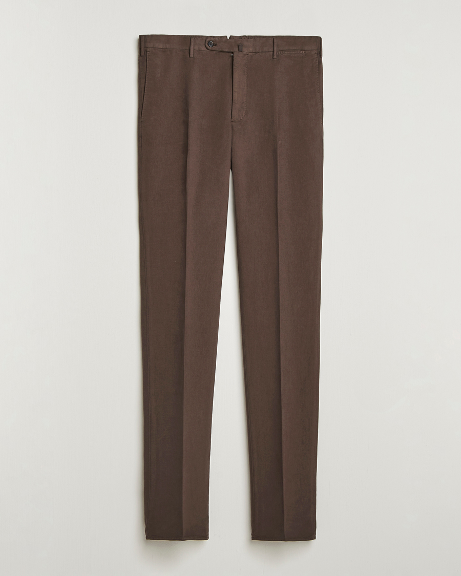 Incotex Regular Fit Cotton Stretch Chinos Dark Brown